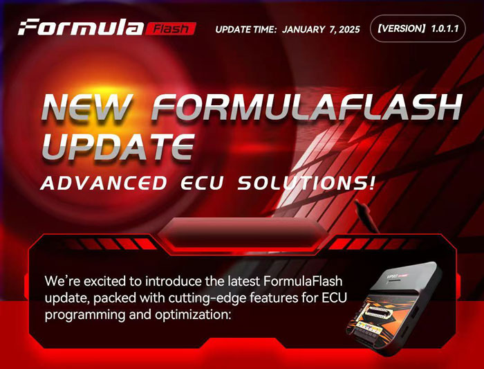 FormulaFlash V1.0.1.1 Update: DCM7.1AP OBD & Bench Mode Support