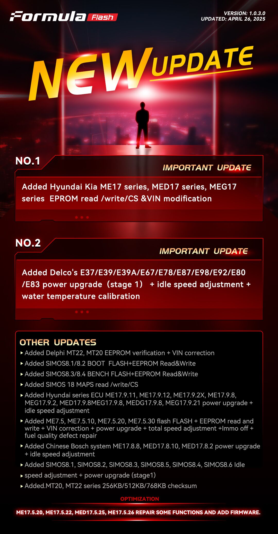 FormulaFlash Software Update to 1.0.3.0